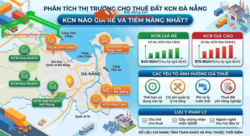 I. Tổng quan thị trường cho thuê đất tại các Khu công nghiệp Đà Nẵng