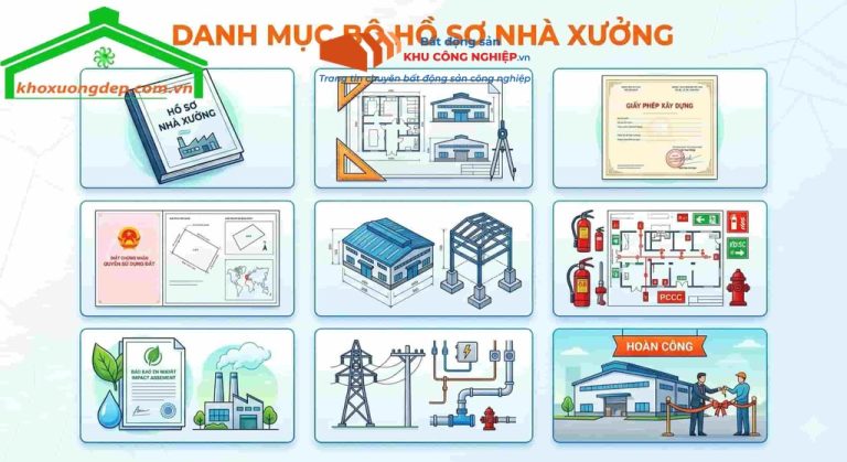 Danh mục bộ hồ sơ nhà xưởng bao gồm những gì?