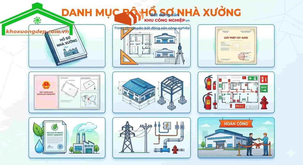 Danh mục bộ hồ sơ nhà xưởng bao gồm những gì?