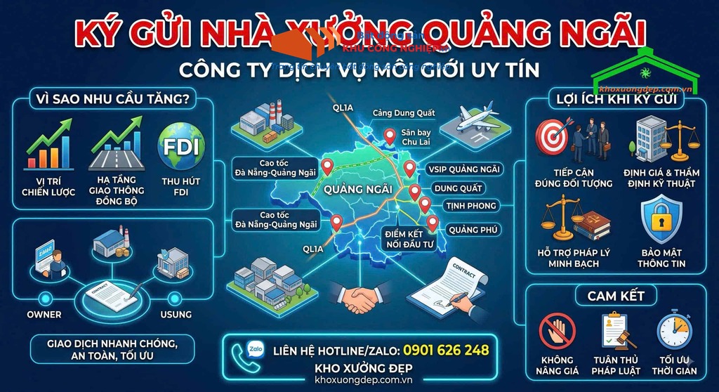 Ký gửi nhà xưởng Quảng Ngãi