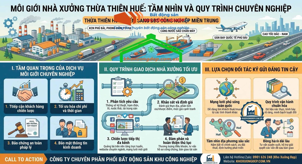 Môi giới nhà xưởng tại TP.Huế