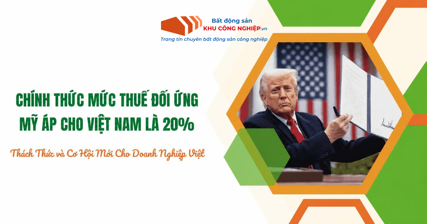 Chính thức mức thuế đối ứng Mỹ áp cho Việt Nam 20%