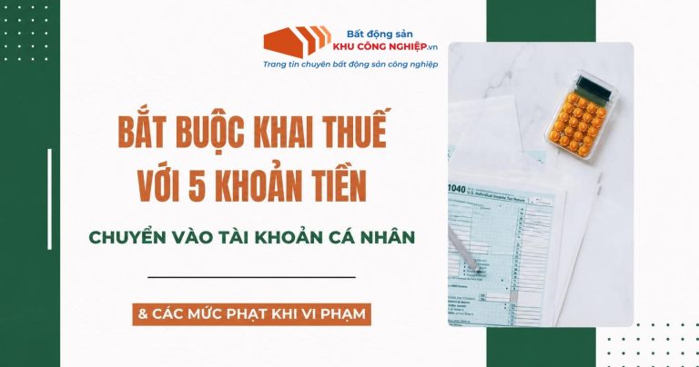PHẢI KHAI THUẾ VỚI 5 KHOẢN TIỀN CHUYỂN VÀO TÀI KHOẢN CÁ NHÂN