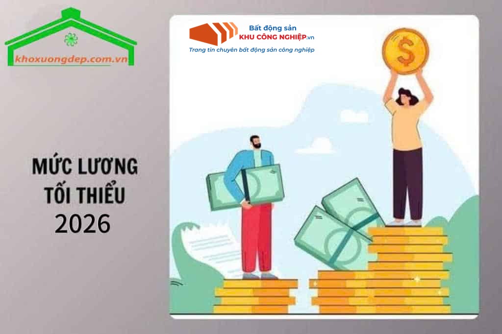 Từ 1/1/2026 mức lương tối thiểu vùng tăng