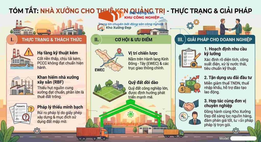 I. Thực trạng thị trường nhà xưởng cho thuê tại KCN Quảng Trị